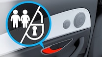 EQV Child safety locks in passenger compartment doors