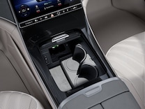 EQS Sedan Wireless charging system for mobile devices in the front