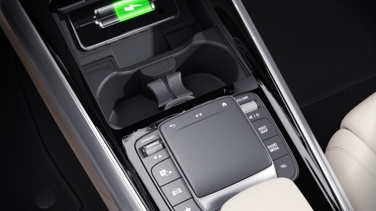 Kabelloses Ladesystem für mobile Endgeräte vorn Bild 1