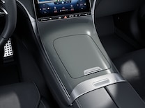 GLC Console centrale à motif en losanges gris argent