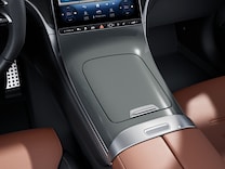GLC Coupé Console centrale à motif en losanges gris argent