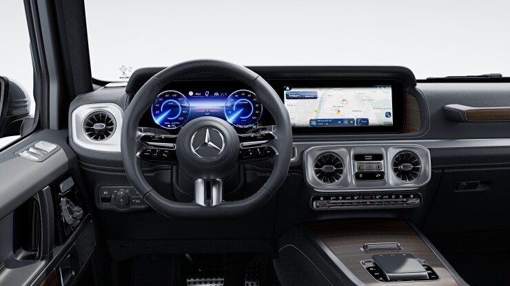 Multifunktions-Sportlenkrad in Leder Nappa mit Ziernaht in Blau 2