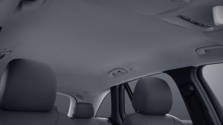 Ciel de pavillon en tissu gris 1