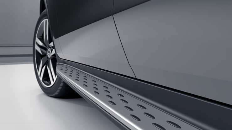 Trittbretter in Aluminium-Optik mit Gumminoppen Bild 1