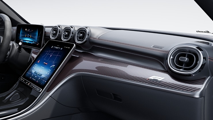 AMG Zierelemente Carbon schwarz &sol; rot F1 Edition Design 1