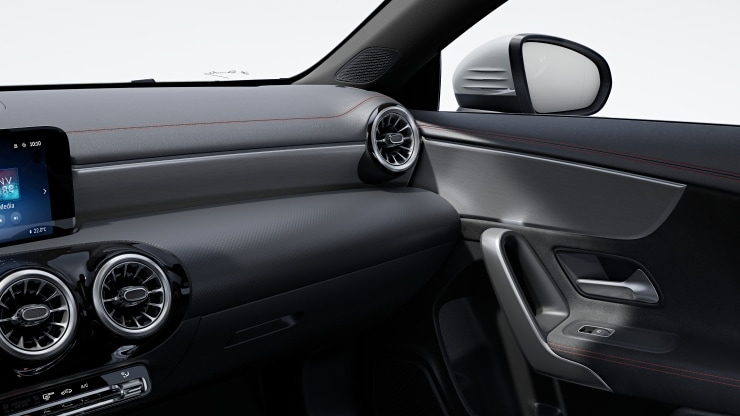 Zierelemente Aluminium mit Längsschliff hell 1