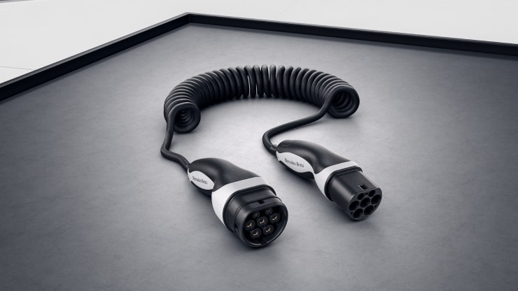 Ladekabel f&uuml;r Wallbox und &ouml;ffentliche Ladestationen&comma; 4m&comma; spiralisiert Bild 1