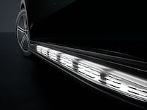 EQS Aluminium-look, illuminated running boards with rubber studs