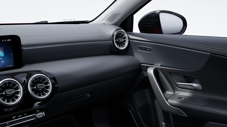 Inserts d&eacute;coratifs finition carbone fonc&eacute; Image 1