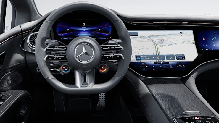 AMG Performance Lenkrad in Leder Nappa &sol; Mikrofaser MICROCUT Bild 1