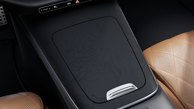 Console centrale en fr&ecirc;ne noir &agrave; pores ouverts 1