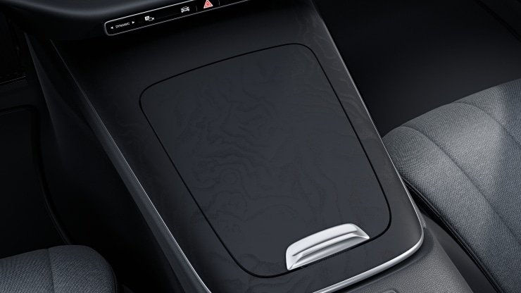 Console centrale en fr&ecirc;ne noir &agrave; pores ouverts 1