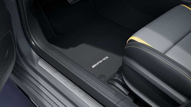 AMG Einstiegsleisten in Edelstahl geb&uuml;rstet mit "AMG"  Schriftzug Bild 1