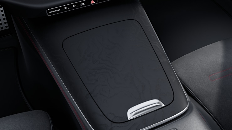 Mittelkonsole Holz Esche schwarz offenporig 1