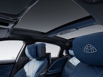 Mercedes-Maybach Klasa S MANUFAKTUR - podsufitka wykończona skórą nappa z diamentowym szyciem