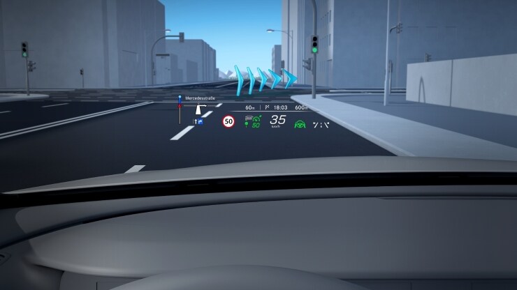 MBUX Augmented Reality Head-up-Display Bild 1