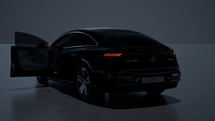 Umfeldbeleuchtung mit animierter Projektion des Mercedes-Benz Pattern&comma; 2-fach 2