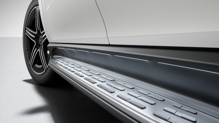 Trittbretter beleuchtet in Aluminium-Optik mit Gumminoppen Bild 1