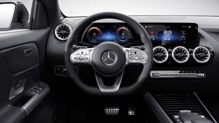 Multifunktions-Sportlenkrad in Leder Nappa &sol; Mikrofaser DINAMICA Bild 1