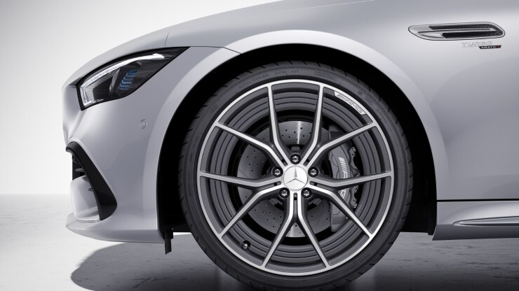 Jantes forg&eacute;es AMG 53 cm &lpar;21"&rpar; &agrave; 5 doubles branches finition gris tantale&sol;naturel brillant Image 1