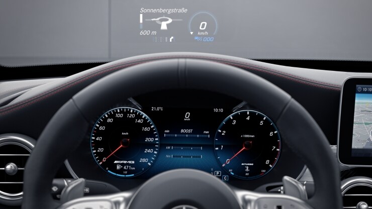 AMG Performance Lenkrad in Leder Nappa &sol; Mikrofaser MICROCUT 5