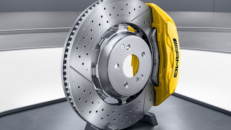 AMG Bremss&auml;ttel gelb lackiert Bild 1