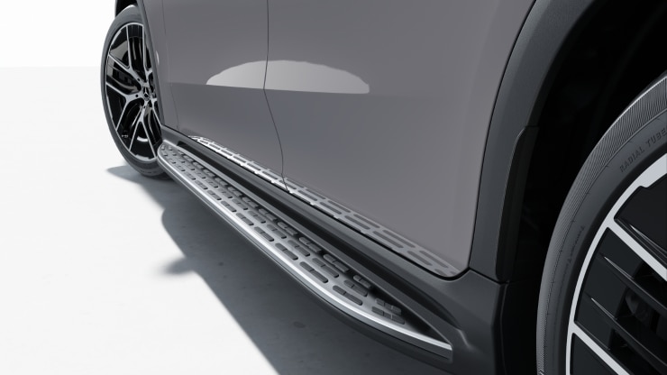 Trittbretter beleuchtet in Aluminium-Optik mit Gumminoppen 2