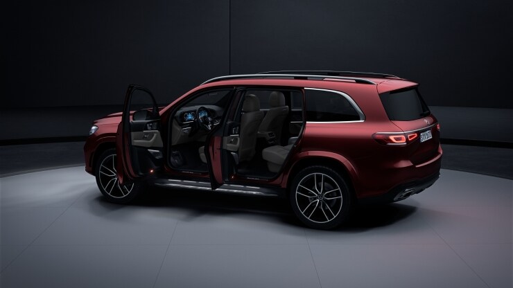 Trittbretter beleuchtet in Aluminium-Optik mit Gumminoppen 2