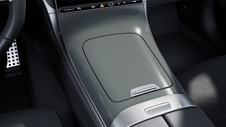 Consola central en efecto rombos gris plata Imagen 1