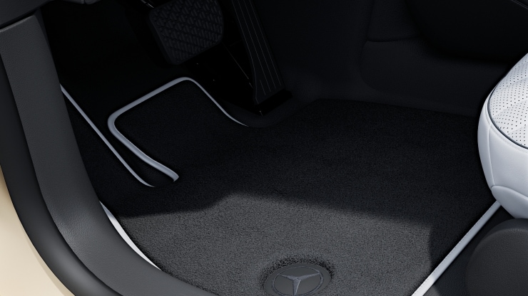 MANUFAKTUR Fu&szlig;matten Hochflor mit gesticktem Mercedes Stern Bild 1