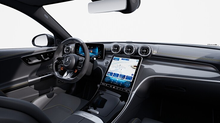 AMG Performance Lenkrad in Carbon-Design &sol; Mikrofaser MICROCUT 3