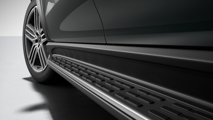 Trittbretter beleuchtet in Aluminium-Optik mit Gumminoppen Bild 1