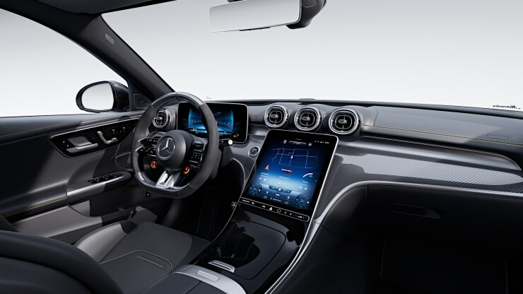 AMG Performance Lenkrad in Carbon-Design &sol; Mikrofaser MICROCUT 3