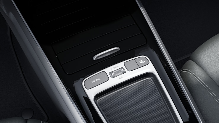 Vide-poche sur la console centrale avec couvercle &agrave; enrouleur Image 1