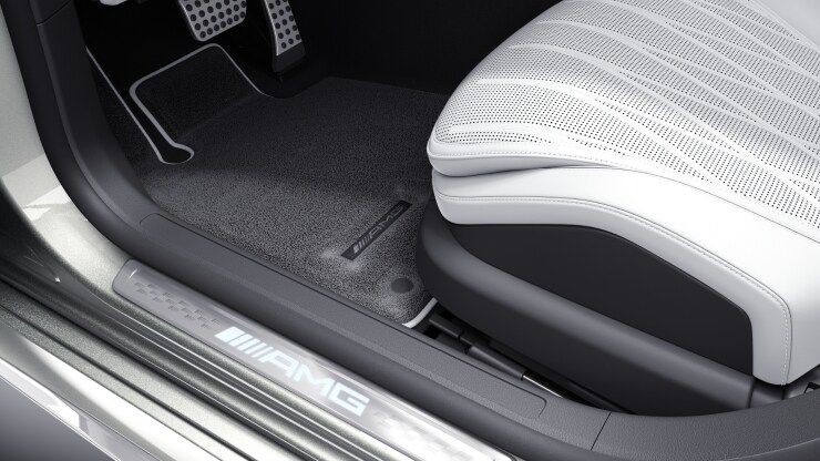 MANUFAKTUR Fu&szlig;matten Hochflor mit gesticktem AMG Schriftzug 3