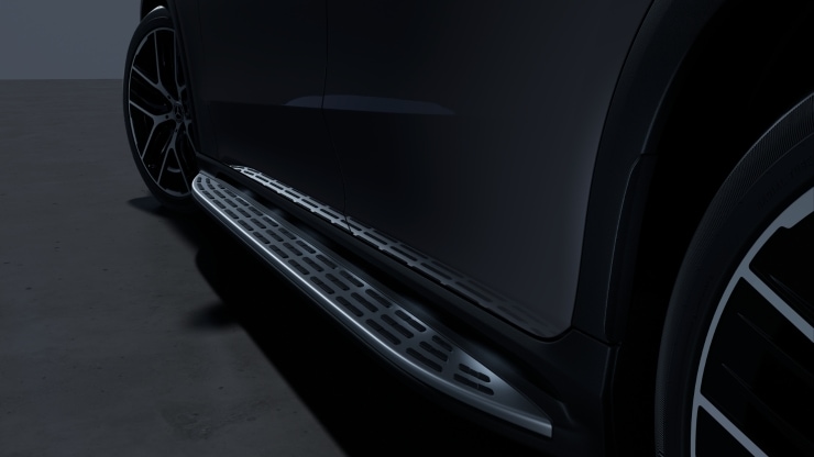 Marchepieds &eacute;clair&eacute;s en finition noir brillant avec picots en caoutchouc Image 1