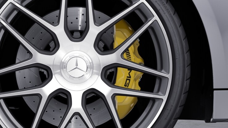 AMG Bremss&auml;ttel gelb lackiert 2