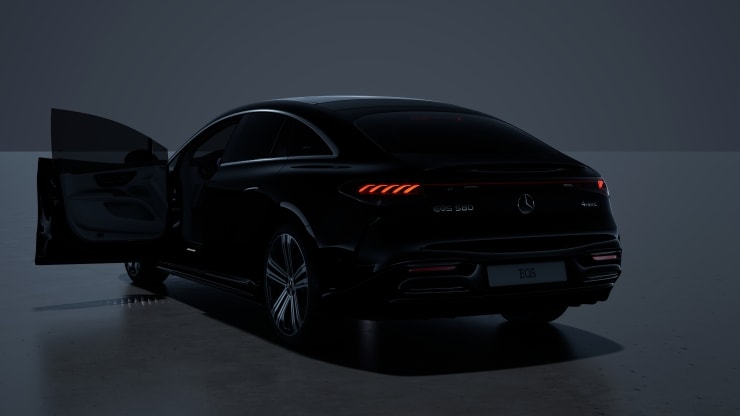 Umfeldbeleuchtung mit animierter Projektion des Mercedes-Benz Pattern&comma; 2-fach 2