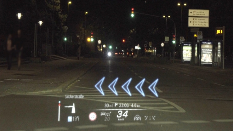 Head-up Display de realidad aumentada MBUX 4