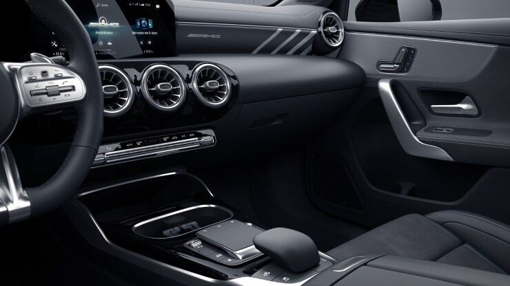 Zierelemente Aluminium AMG Design schwarz&sol;silber 2