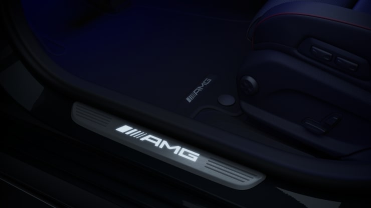AMG Einstiegsleisten mit "AMG" Schriftzug&comma; beleuchtet Bild 1