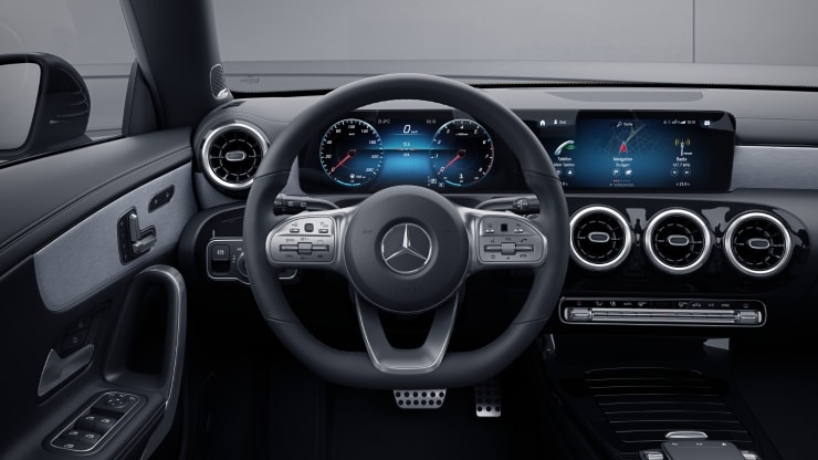 Multifunktions-Sportlenkrad in Leder Nappa &sol; Mikrofaser DINAMICA Bild 1