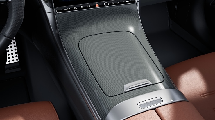 Consola central en efecto rombos gris plata 2