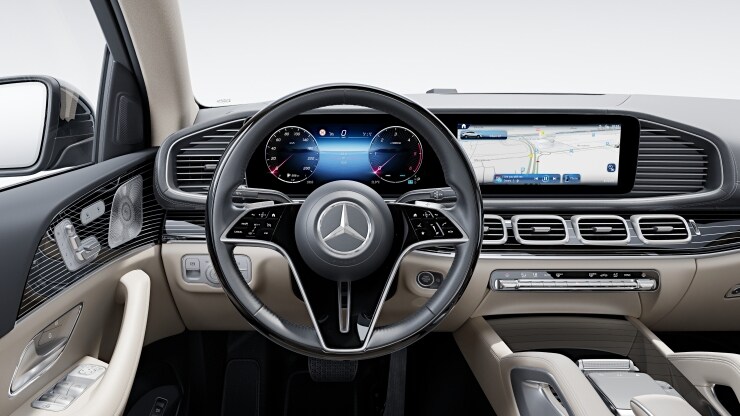 Multifunktions-Lenkrad in Holz-Leder-Ausf&uuml;hrung Bild 1