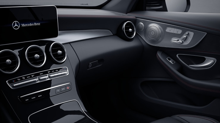 AMG Zierelemente Klavierlackoptik &sol; Aluminium mit L&auml;ngsschliff dunkel Bild 1