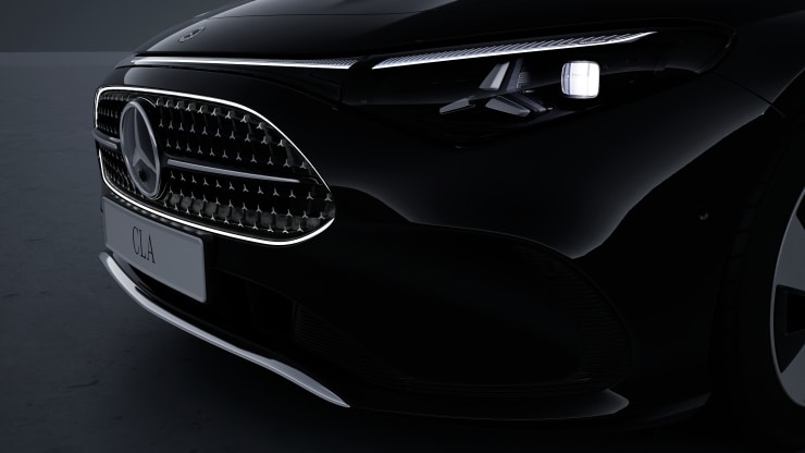 K&uuml;hlergrill beleuchtet mit Mercedes-Benz Pattern in Chrom Bild 1