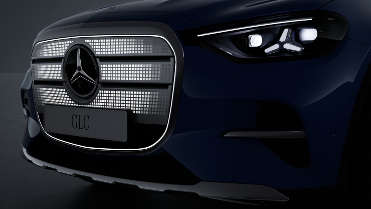 Calandre embl&eacute;matique Mercedes-Benz avec bordure &eacute;clair&eacute;e Image 1