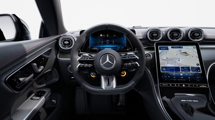 AMG Performance Lenkrad in Carbon-Design / Mikrofaser MICROCUT 2