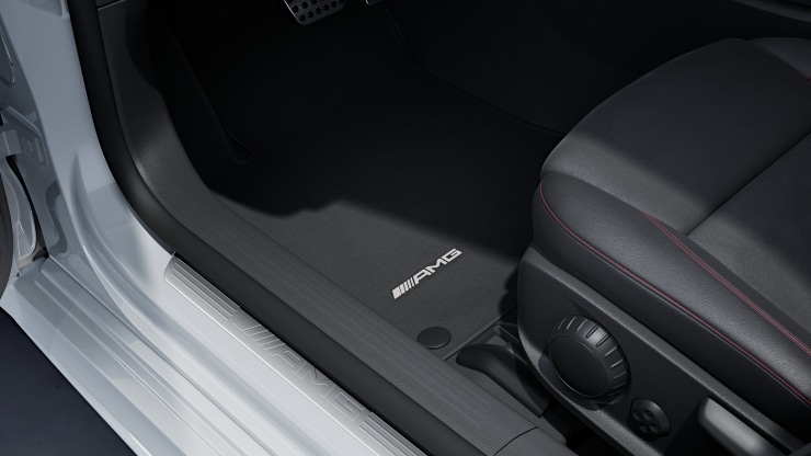 AMG Einstiegsleisten in Edelstahl geb&uuml;rstet mit "AMG" Schriftzug Bild 1