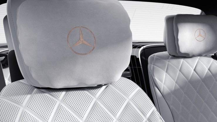 Poduszki zagłówków MANUFAKTUR z haftowaną gwiazdą Mercedesa Zdjęcie 1